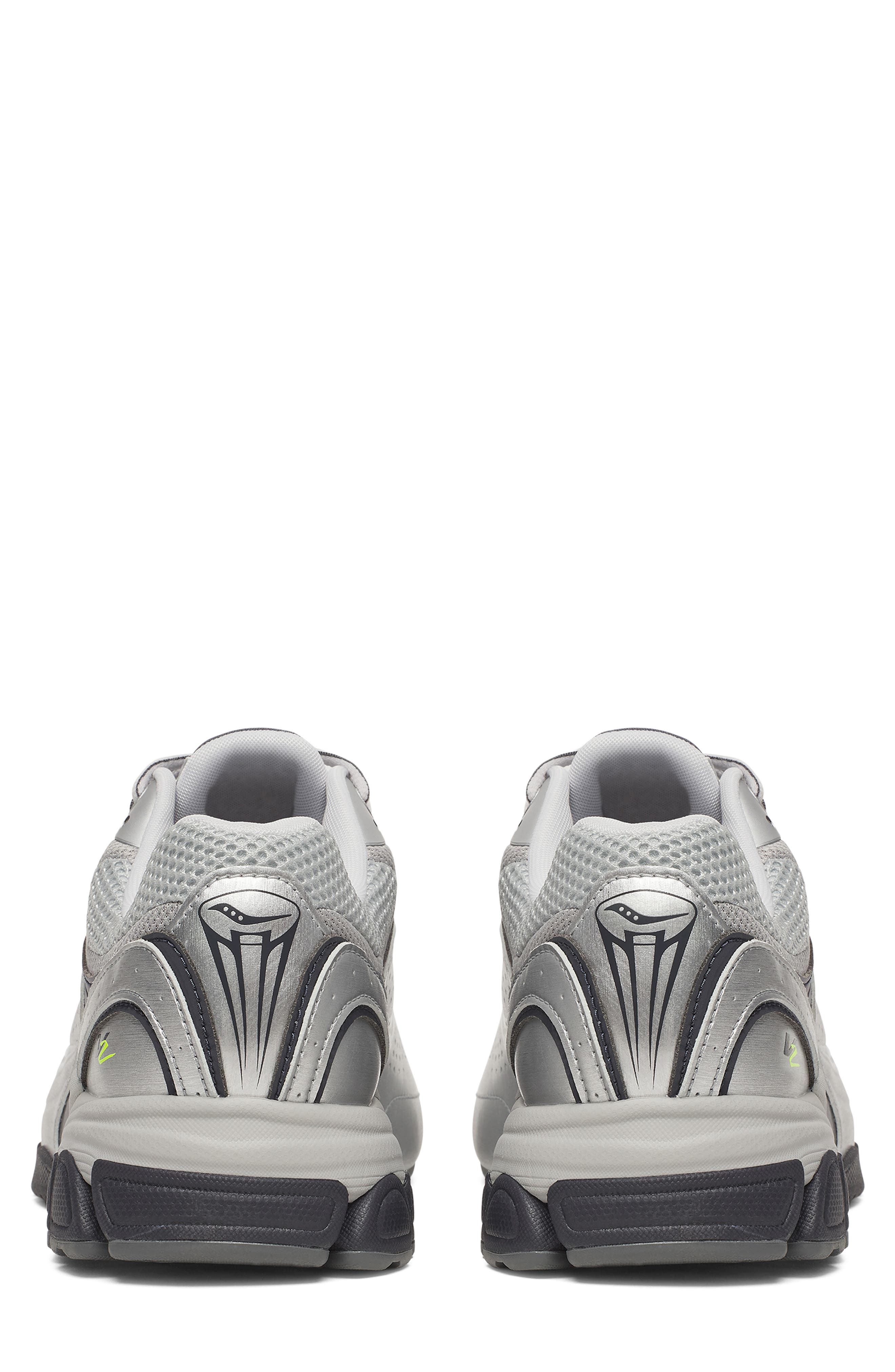 Saucony Gender Inclusive ProGrid v2 Sneaker, Alternate, color, Silver/ Navy