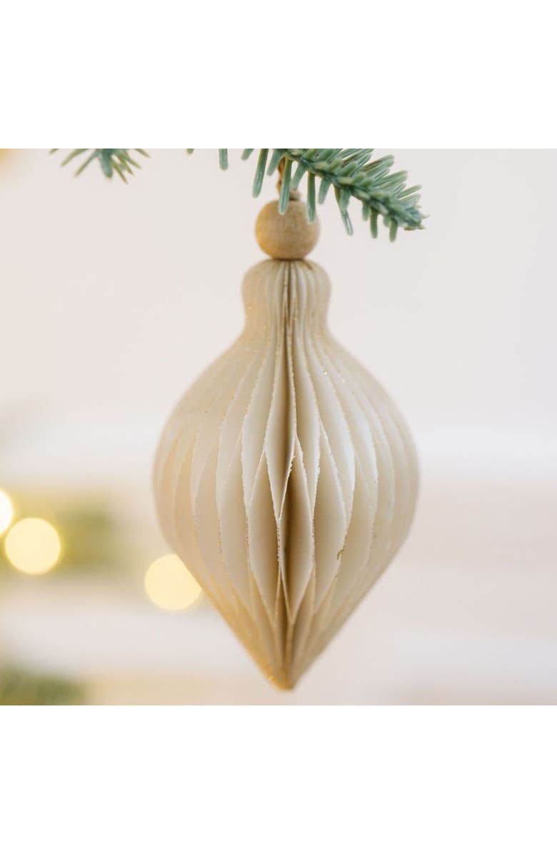 CG Hunter Crème Paper Honeycomb Assorted Ornament, Main, color, Warm Crème