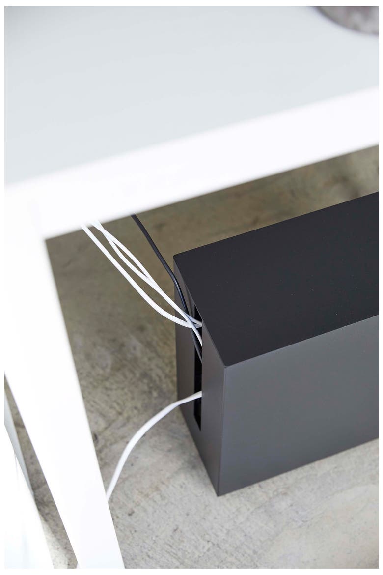 Rolling Cable Management Box, Alternate, color, BLACK