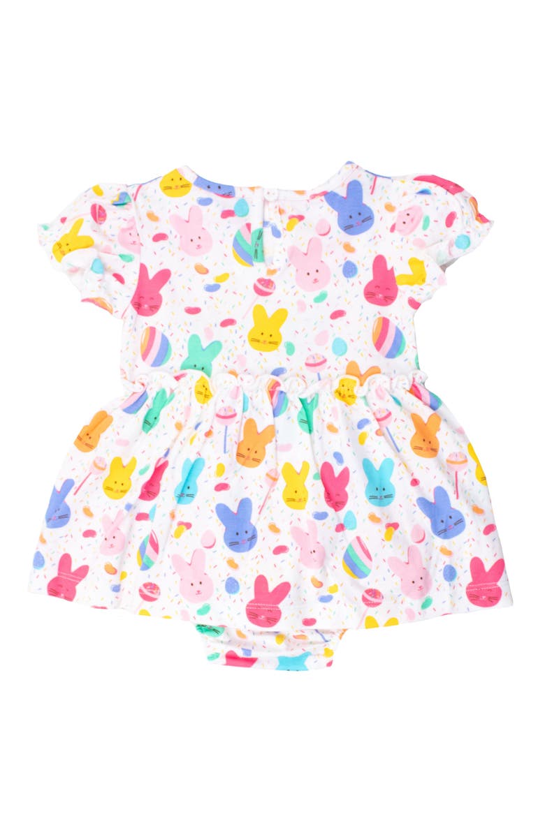 RuffleButts Baby Girls Knit Puff Sleeve Skirted Romper, Alternate, color,