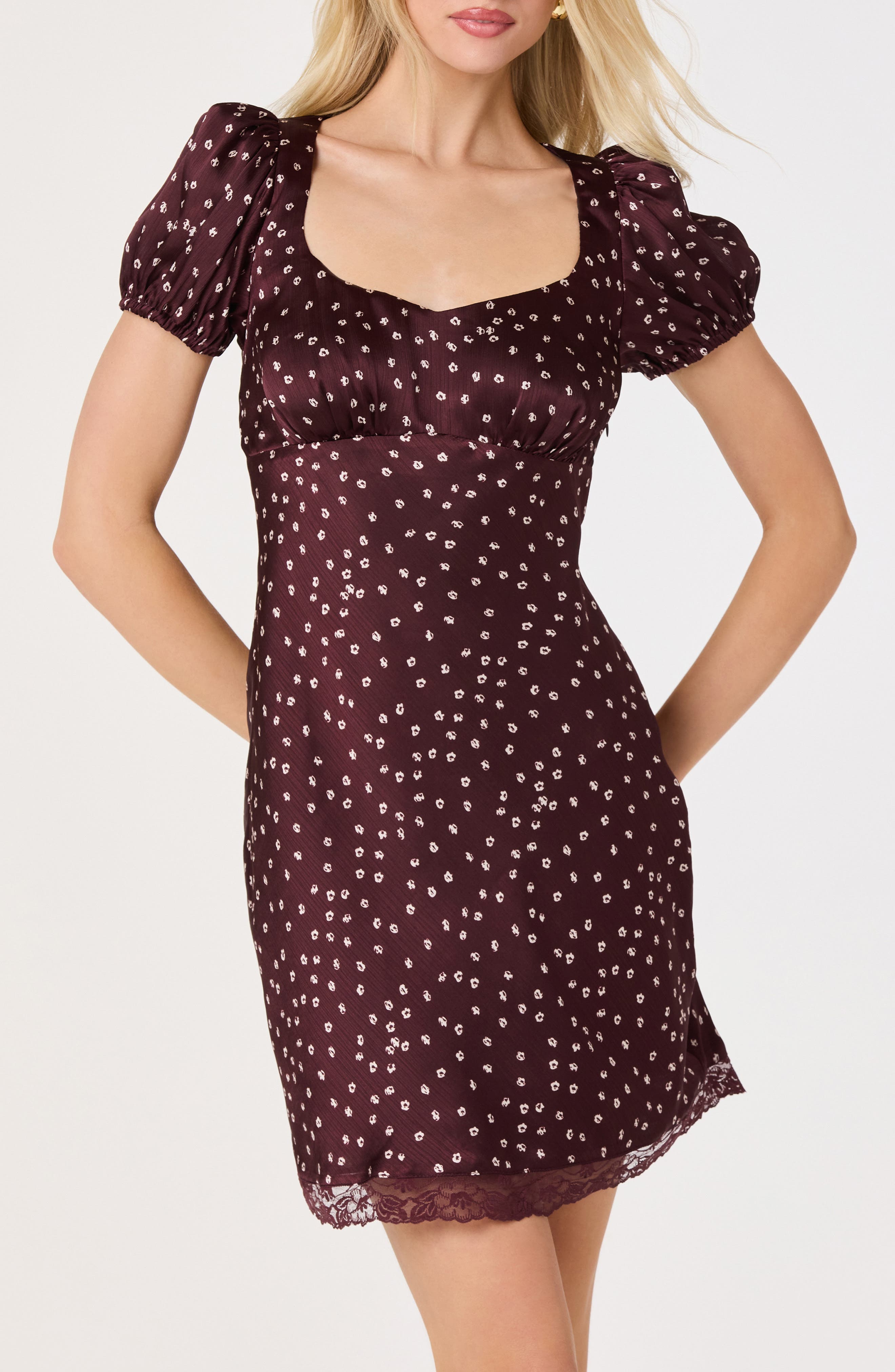Kelsea Floral Satin Minidress