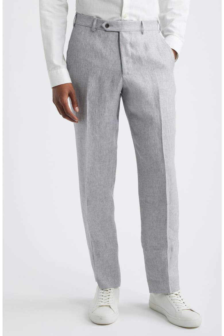 Parker Linen Pants, Main, color, LIGHT GREY