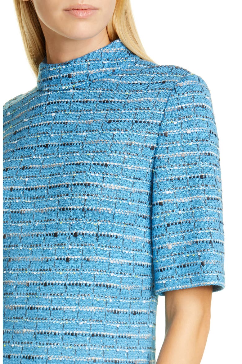 Artisanal Space Dye Stripe Knit Dress, Alternate, color, LAGUNA BLUE MULTI