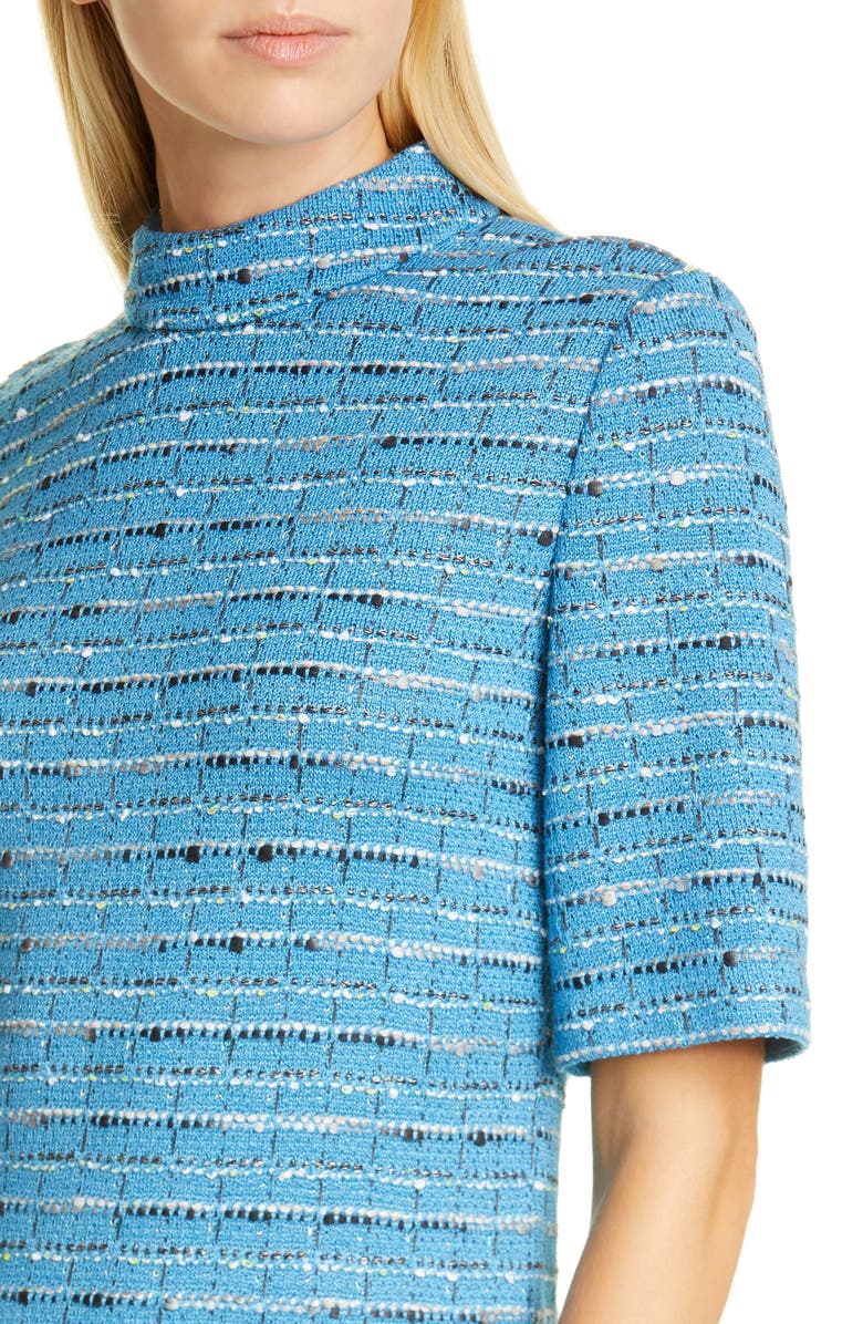 St. John Collection Artisanal Space Dye Stripe Knit Dress, Alternate, color,