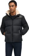 Pajar Rigel Mixed Media Faux Shearling Puffer with Removable Hood