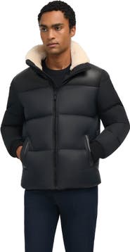 Pajar Rigel Mixed Media Faux Shearling Puffer with Removable Hood