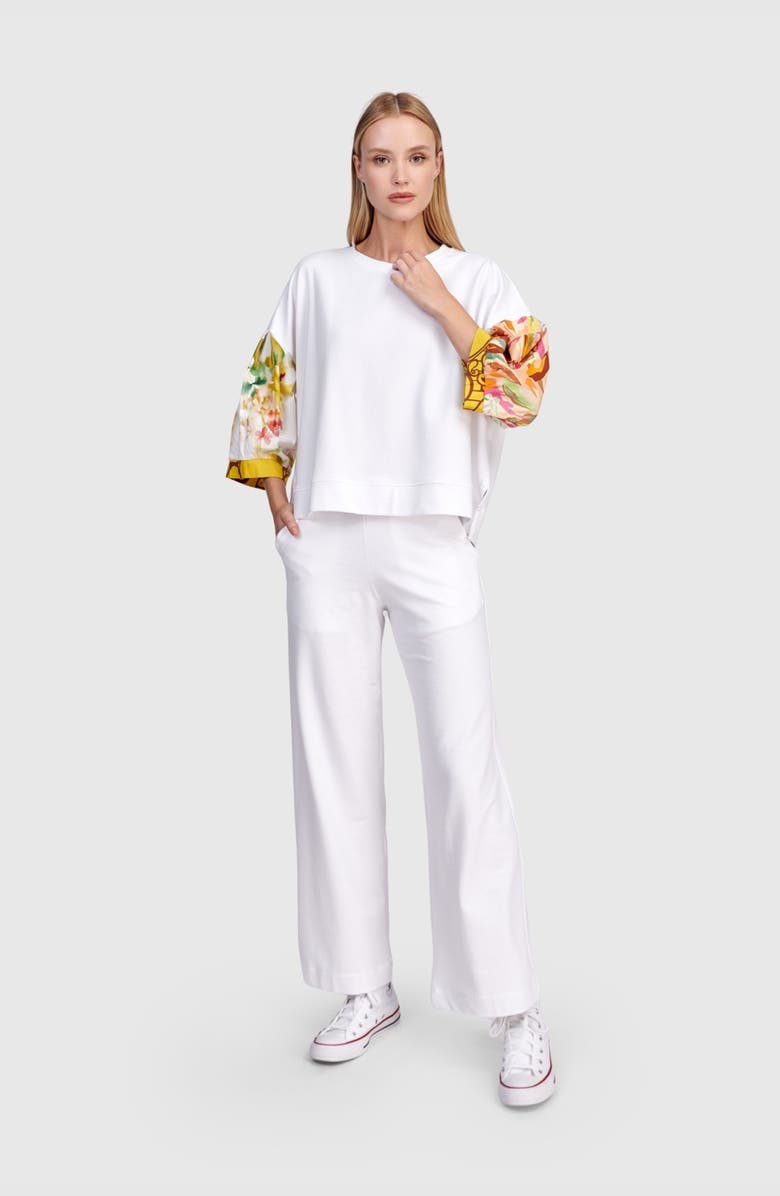 Alembika Starfruit Puff Top, Alternate, color, White