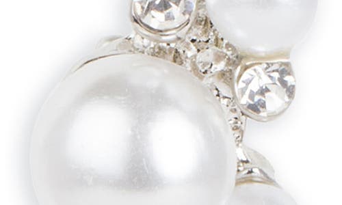 Saachi Mixed Pearl & Crystal Hoop Earrings In Metallic