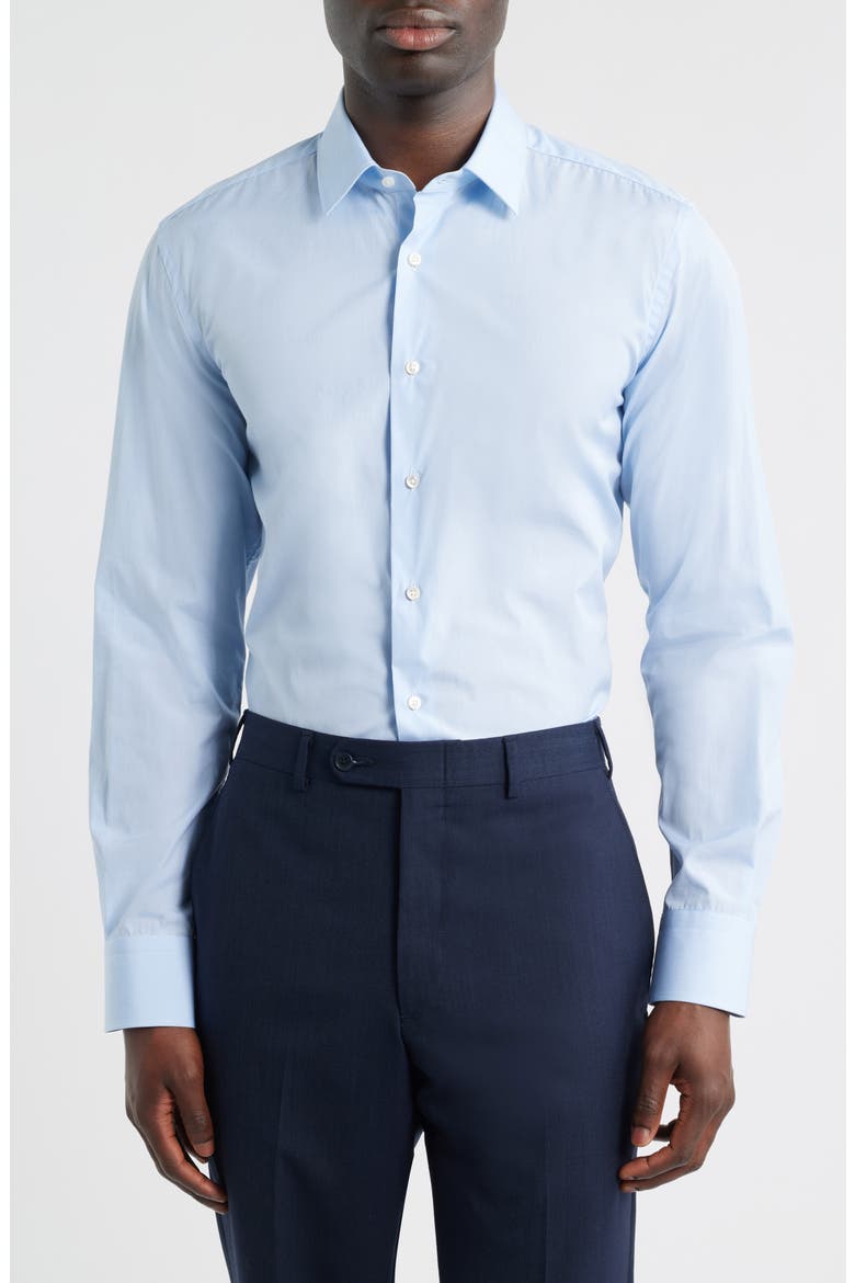 Regular Fit Dress Shirt, Main, color, LIGHT BLUE