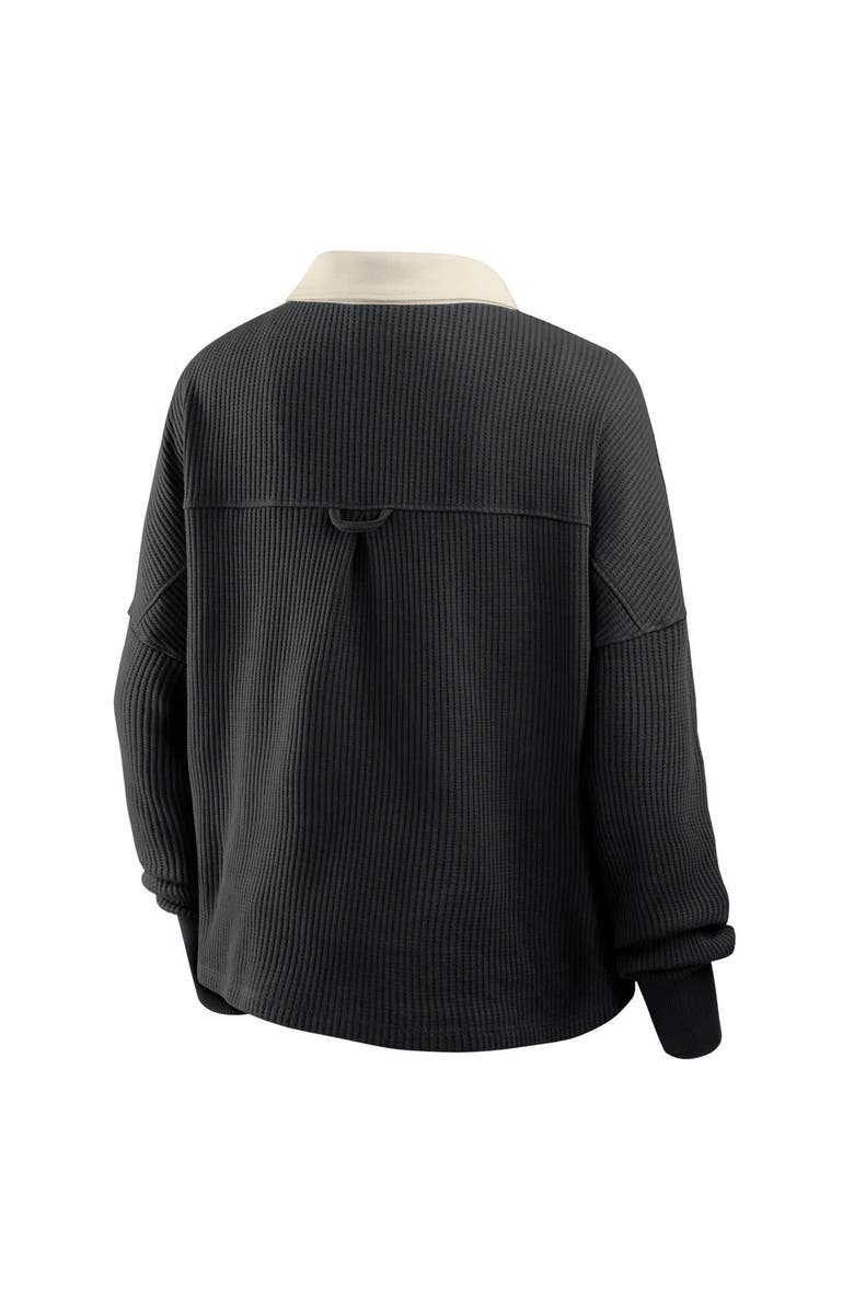 FANATICS Women's Fanatics Black Pittsburgh Steelers Oversized Hometown Premium Thermal Long Sleeve Shirt, Alternate, color, Black