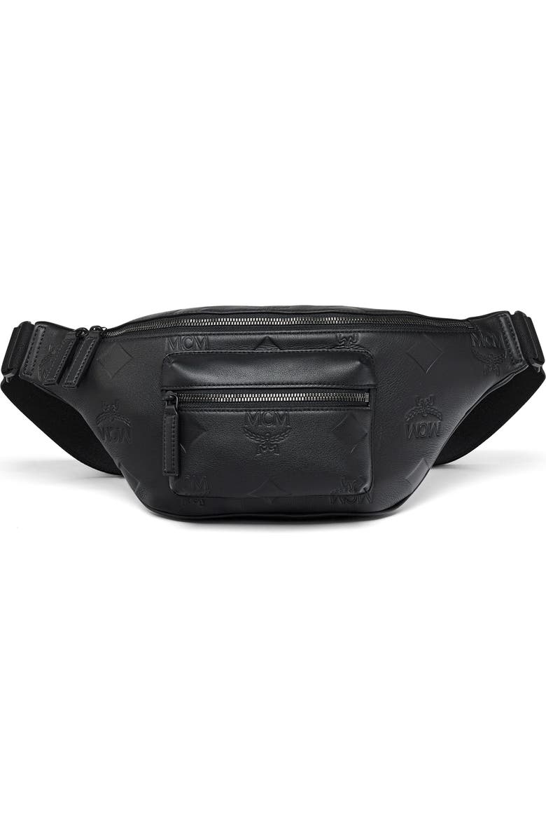 MCM Medium Fursten Leather Belt Bag, Main, color,