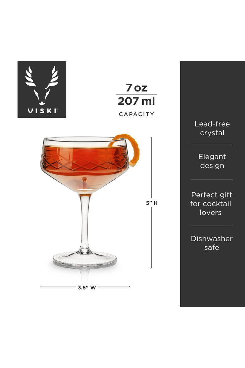 Admiral Crystal Coupe Glasses Set of 2, Alternate, color, Clear