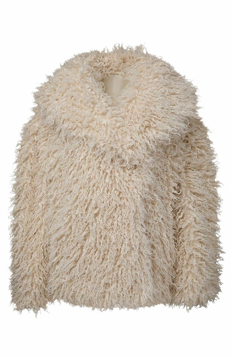 WeWoreWhat Shawl Collar Faux Fur Coat, Main, color, 