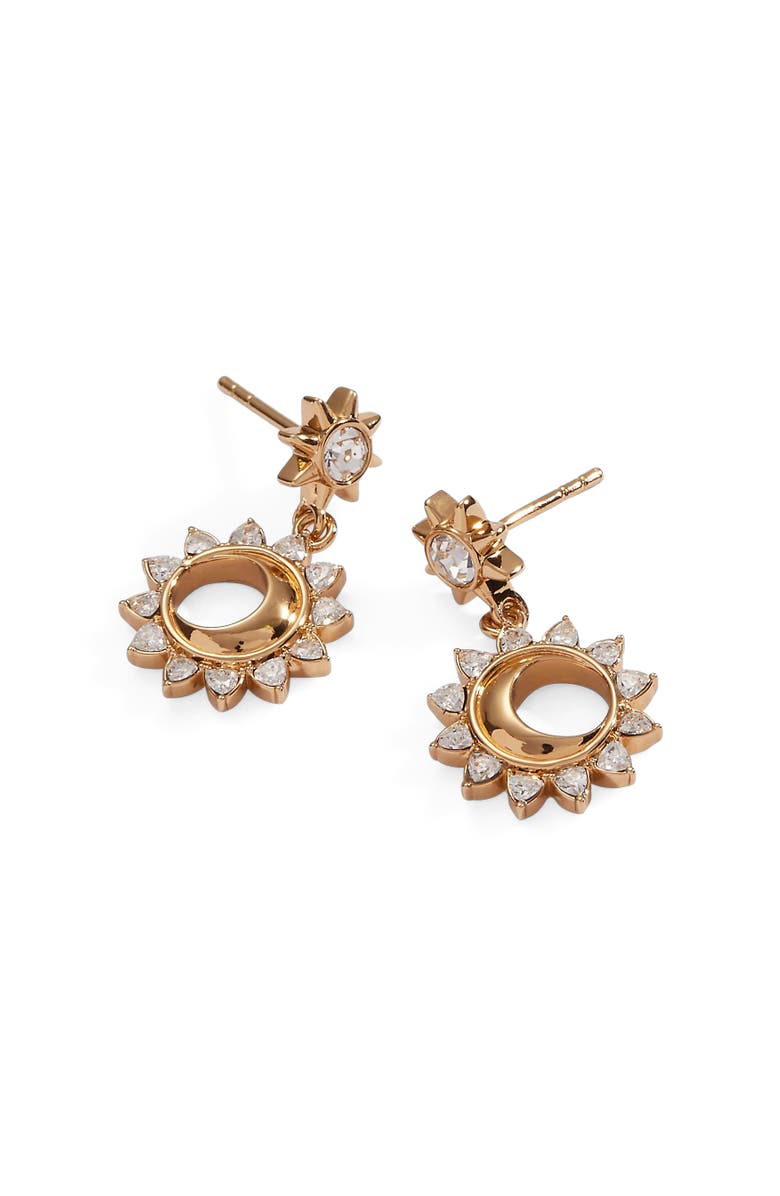 Alex and Ani Crystal Celestial Drop Earrings, Alternate, color, Gold