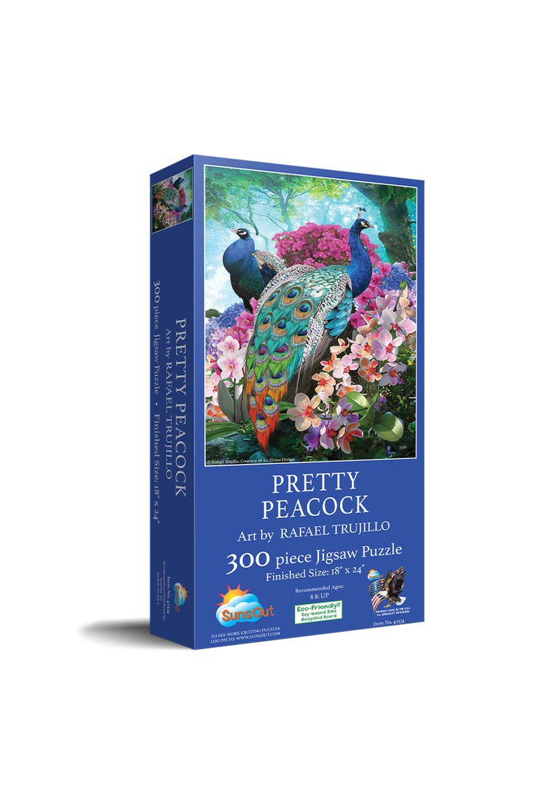 Pretty Peacock 300 piece Jigsaw Puzzle for Adults, Main, color, Multicolor