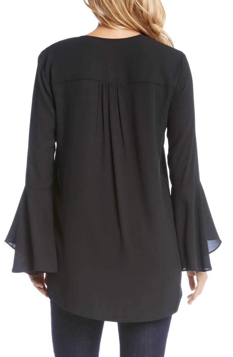 Karen Kane Slit Sleeve High/Low Top, Alternate, color, 