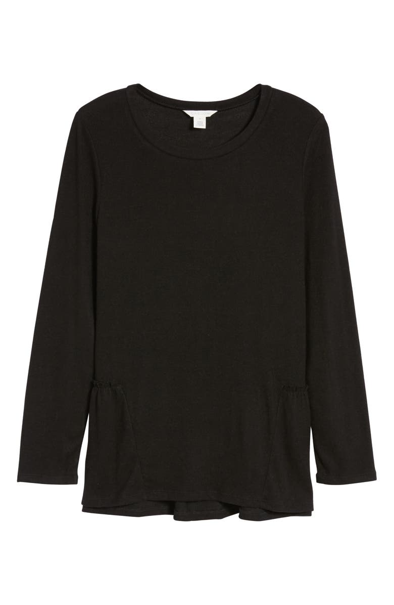 Caslon<sup>®</sup> Cozy Back Peplum Top, Alternate, color, 