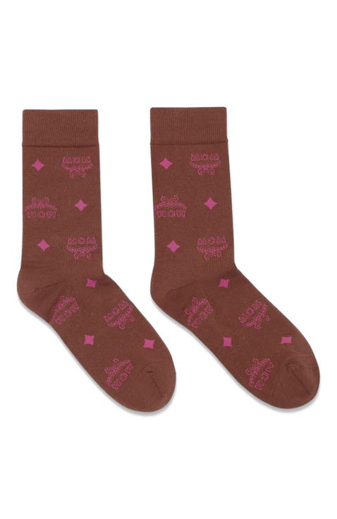 Monogram Knit Socks