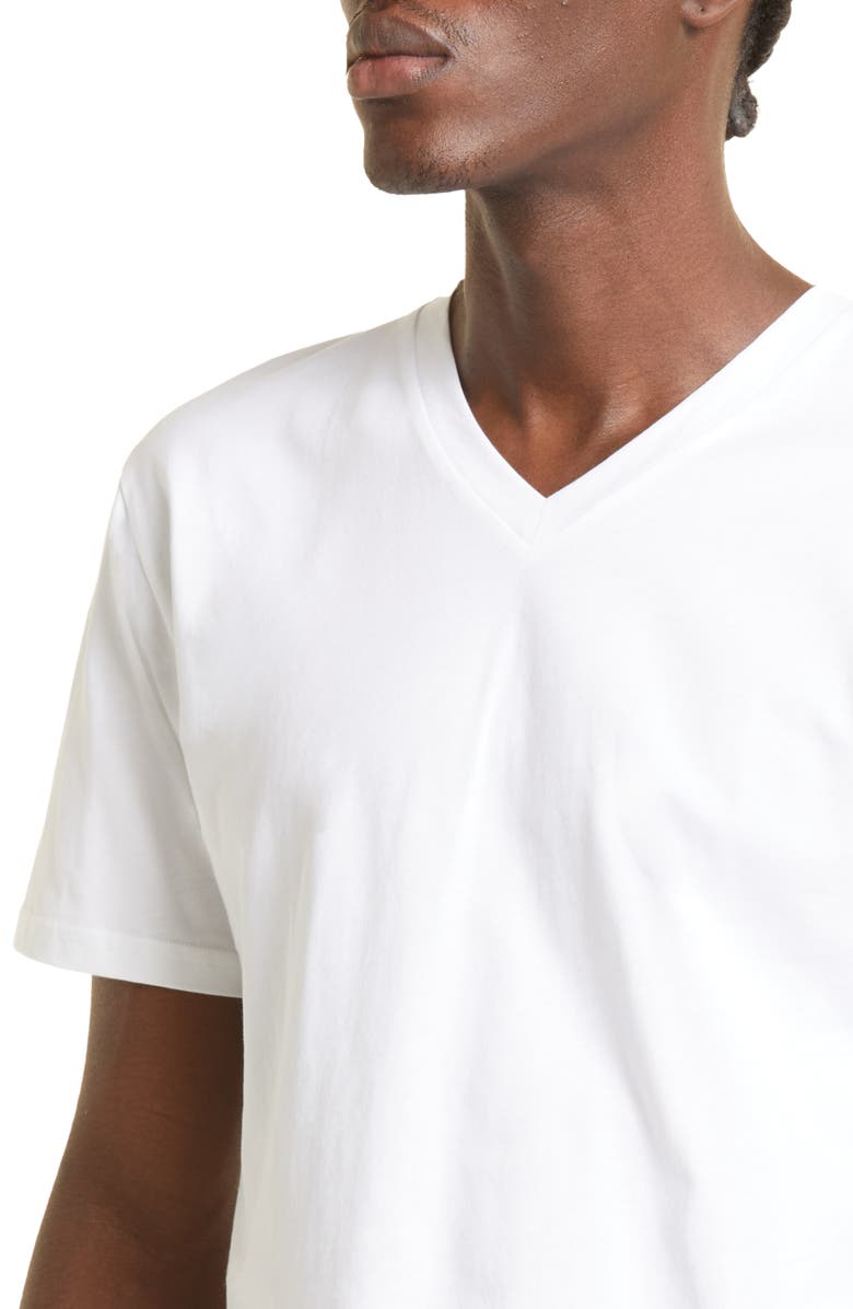 Sunspel V-Neck T-Shirt, Alternate, color, White