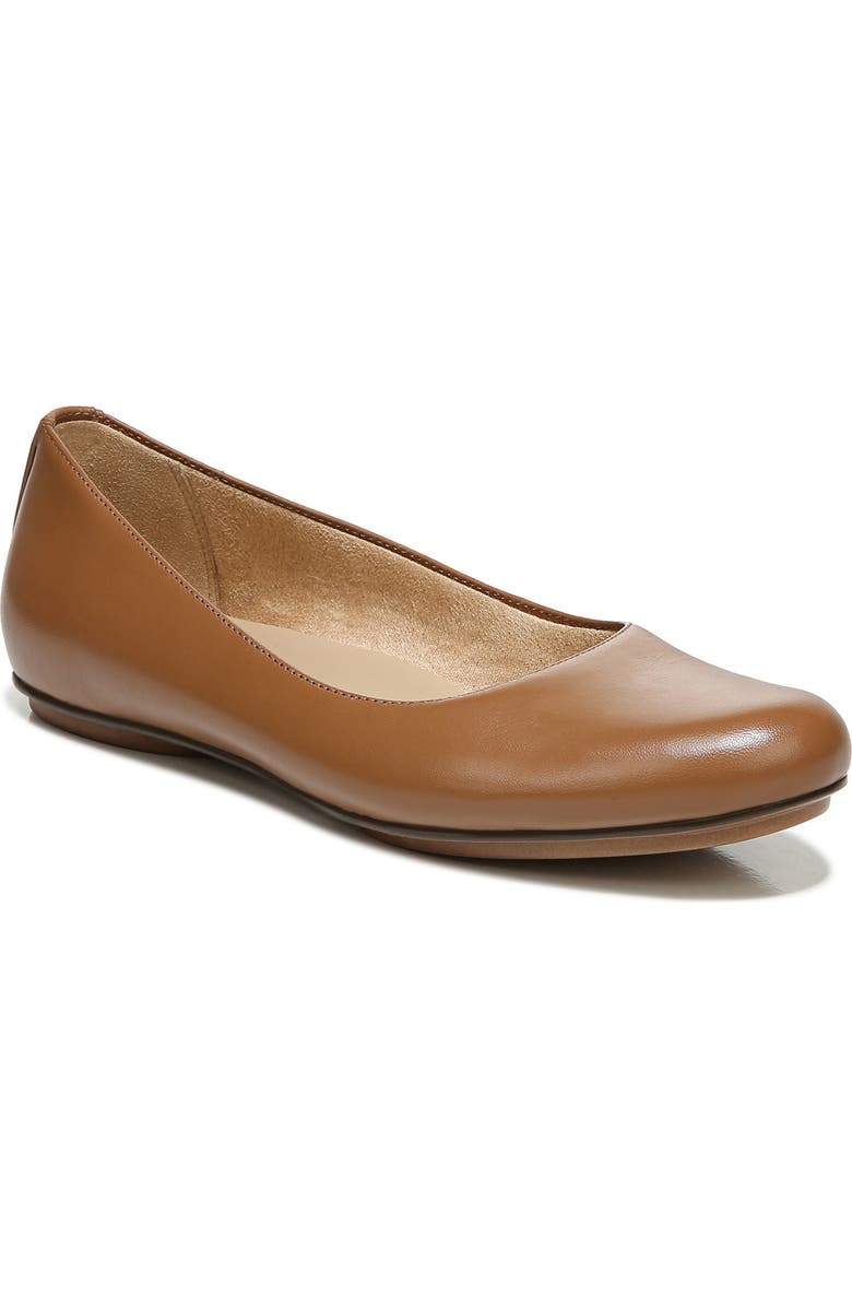 Naturalizer True Colors Maxwell Flat, Main, color, English Tea Leather
