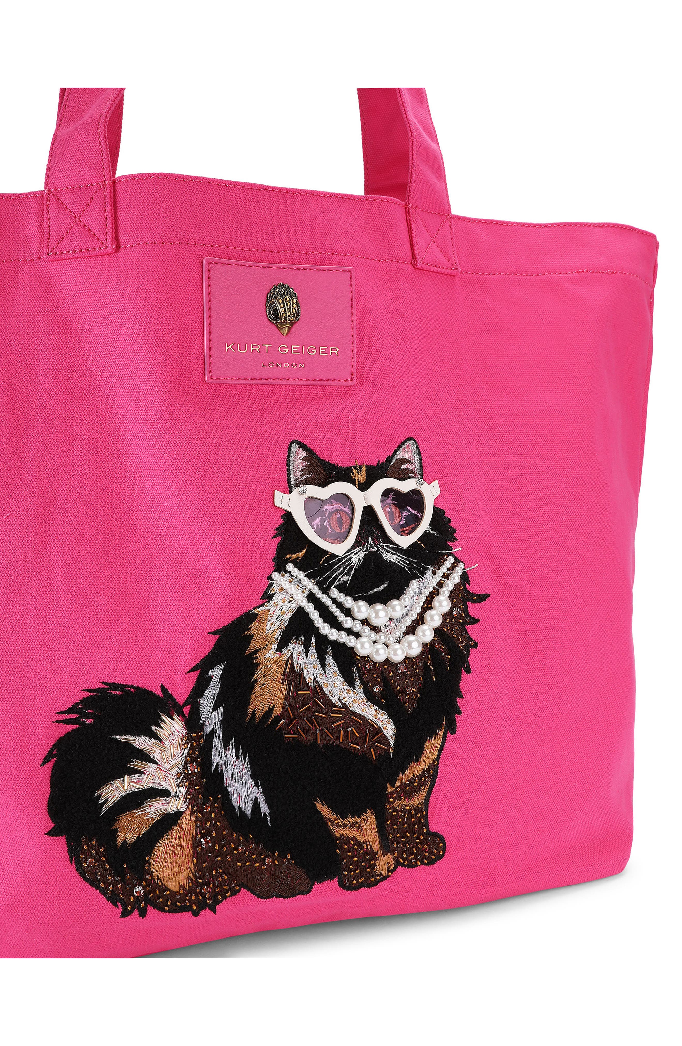 Holborn Shopper Patch Canvas Tote, Alternate, color, PINK CAT