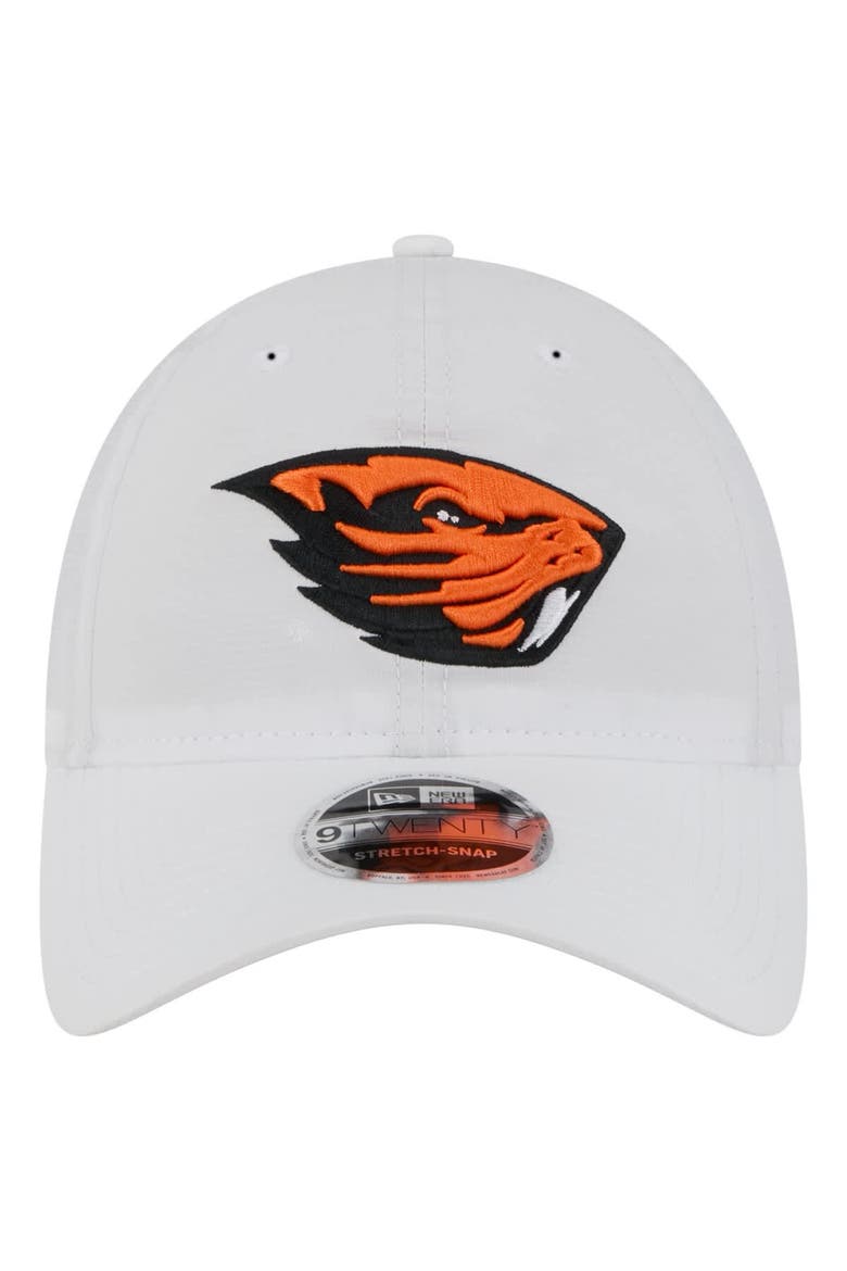 Men's New Era White Oregon State Beavers Active Ripstop 9TWENTY Adjustable Hat, Alternate, color, White