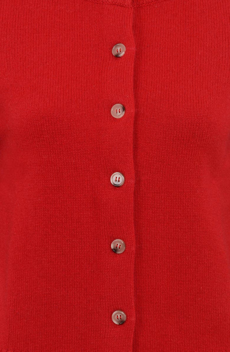 HOUSE OF CB Signature Merino Wool & Cashmere Cardigan, Alternate, color, Red