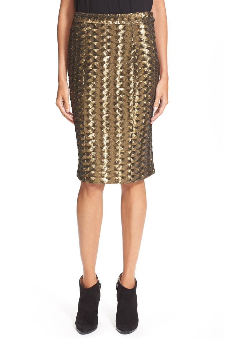 'Brody' Sequin Pencil Skirt, Main, color, BRONZE SEQUINS