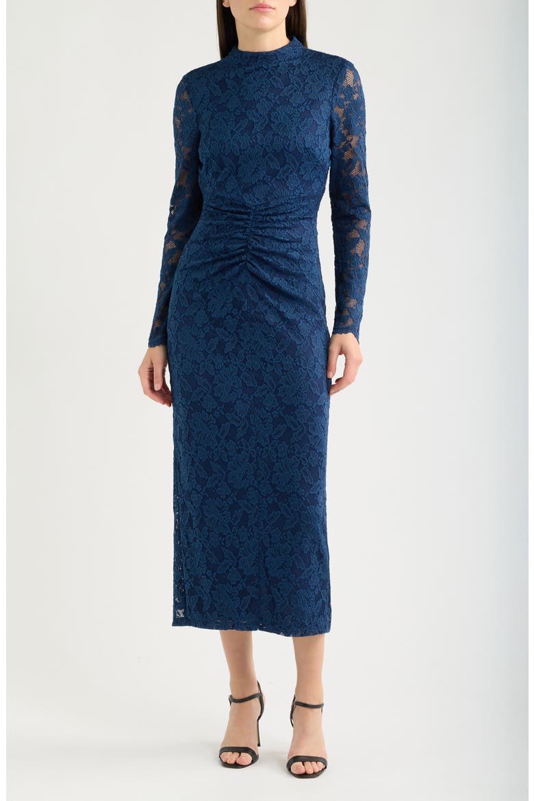 vince camuto lace a line dress Long Sleeve Body-Con Midi (Women) 35 in length Rayon/nylonMachine colourway-torie Our 13 Favorite Looks Color:Butter-Cream