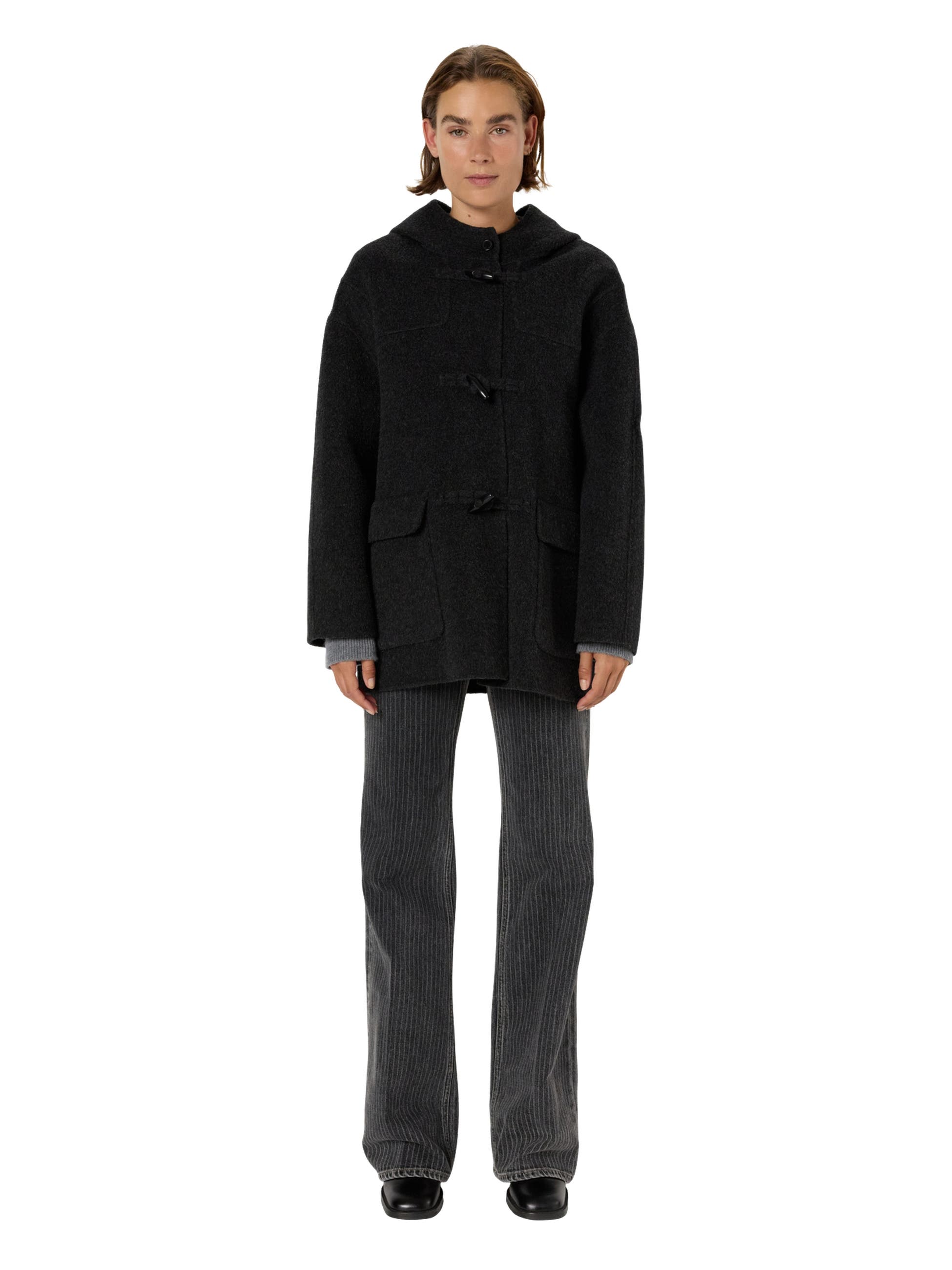 Malina Hooded Wool Coat