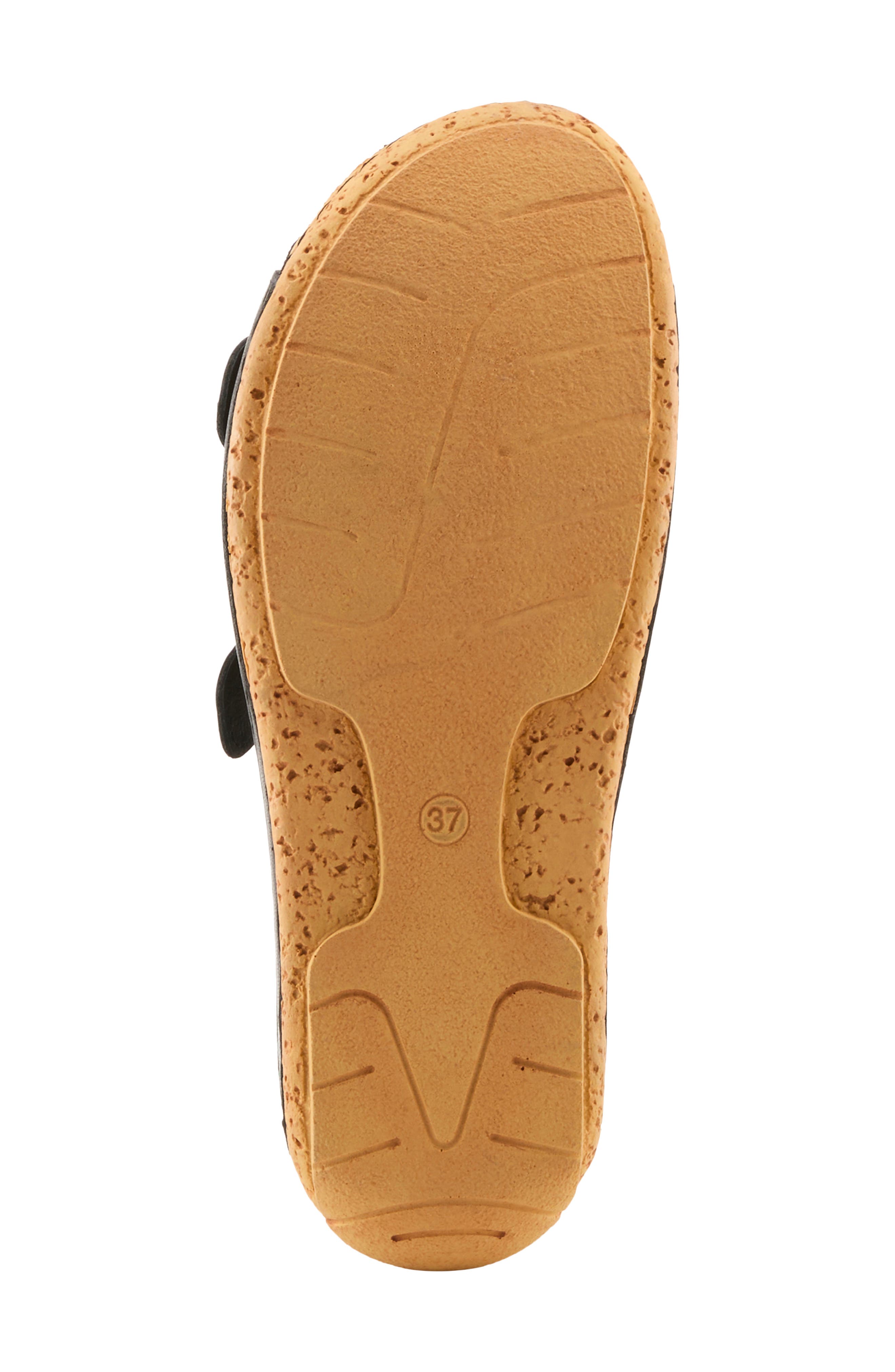 Spring Step Gelatia Two-Strap Sandal, Alternate, color, Black