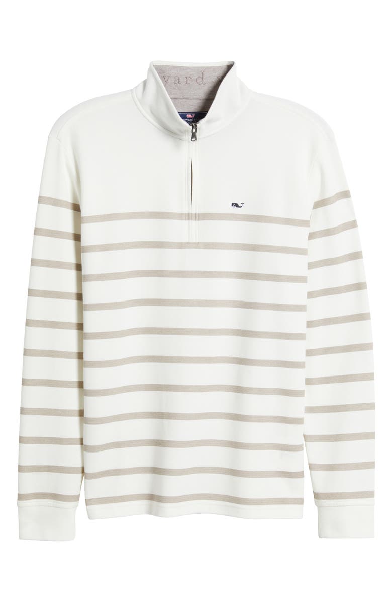 vineyard vines Saltwater Breton Stripe Quarter Zip Pullover, Main, color,