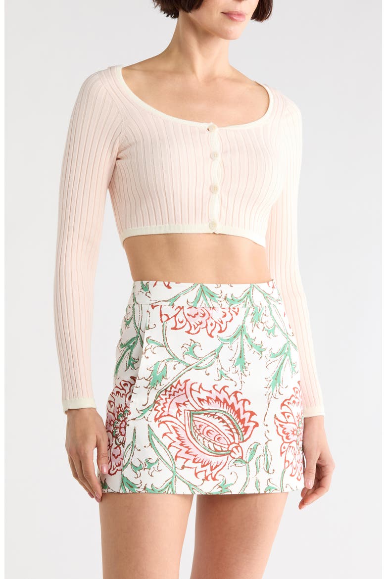 Off the Shoulder Cardigan, Main, color, PALE PINK