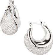 Tasha Crystal Mesh Hoop Earrings
