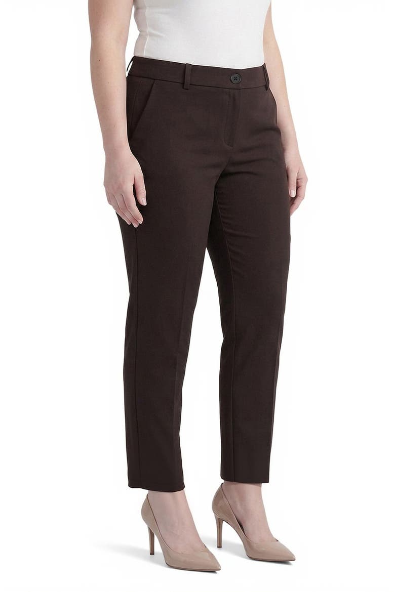 Faux Fly Trousers, Alternate, color, RICH CHOCOLATE