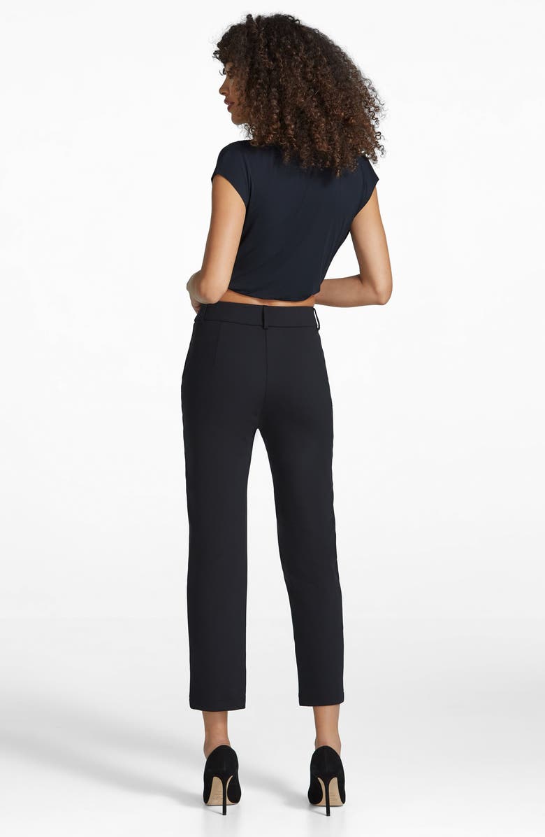 Commando Butter Draped Funnel Neck Crop Top, Alternate, color, Black