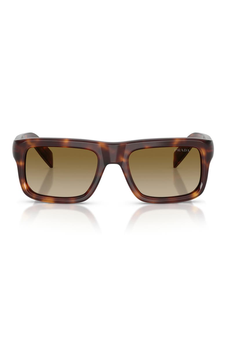 56mm Gradient Rectangular Sunglasses, Main, color, CLASSIC TORTOISE / BROWN GRADI