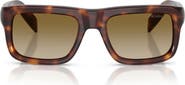 Prada 56mm Gradient Rectangular Sunglasses