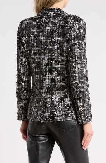 Colin Double Breasted Sequin Tweed Blazer