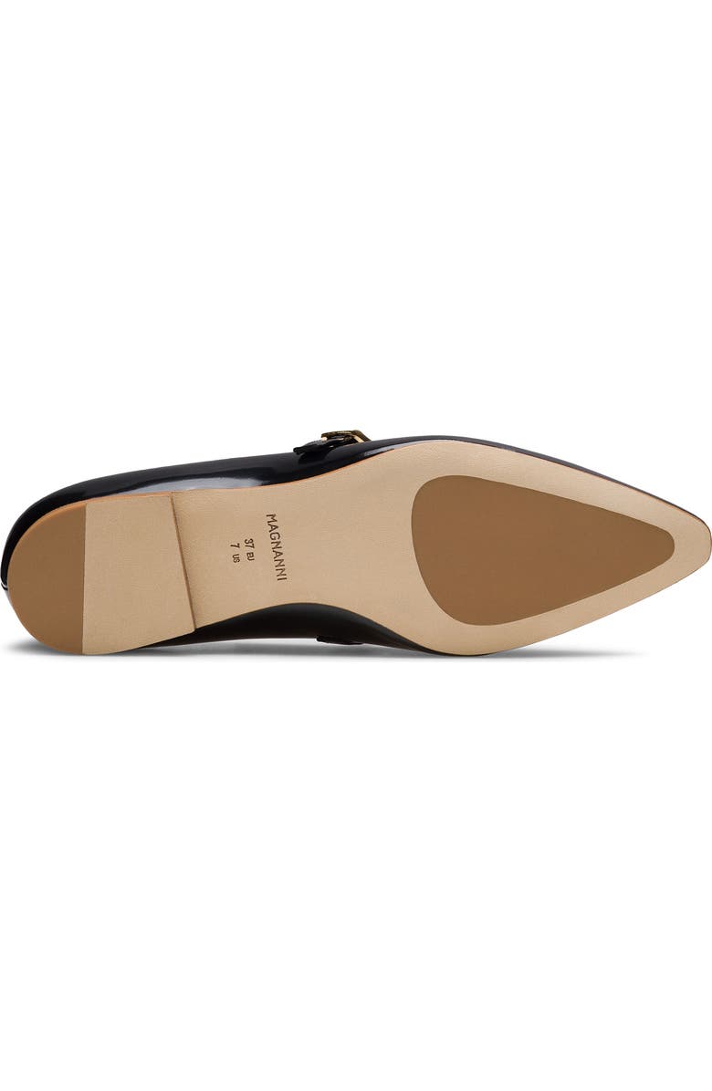 Magnanni Stasia Pointed Toe Flat, Alternate, color, Black