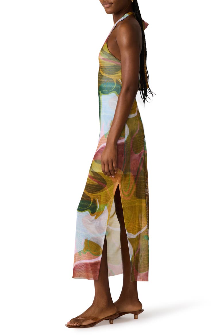 Jaslyn Halter Dress, Alternate, color, MARBLE