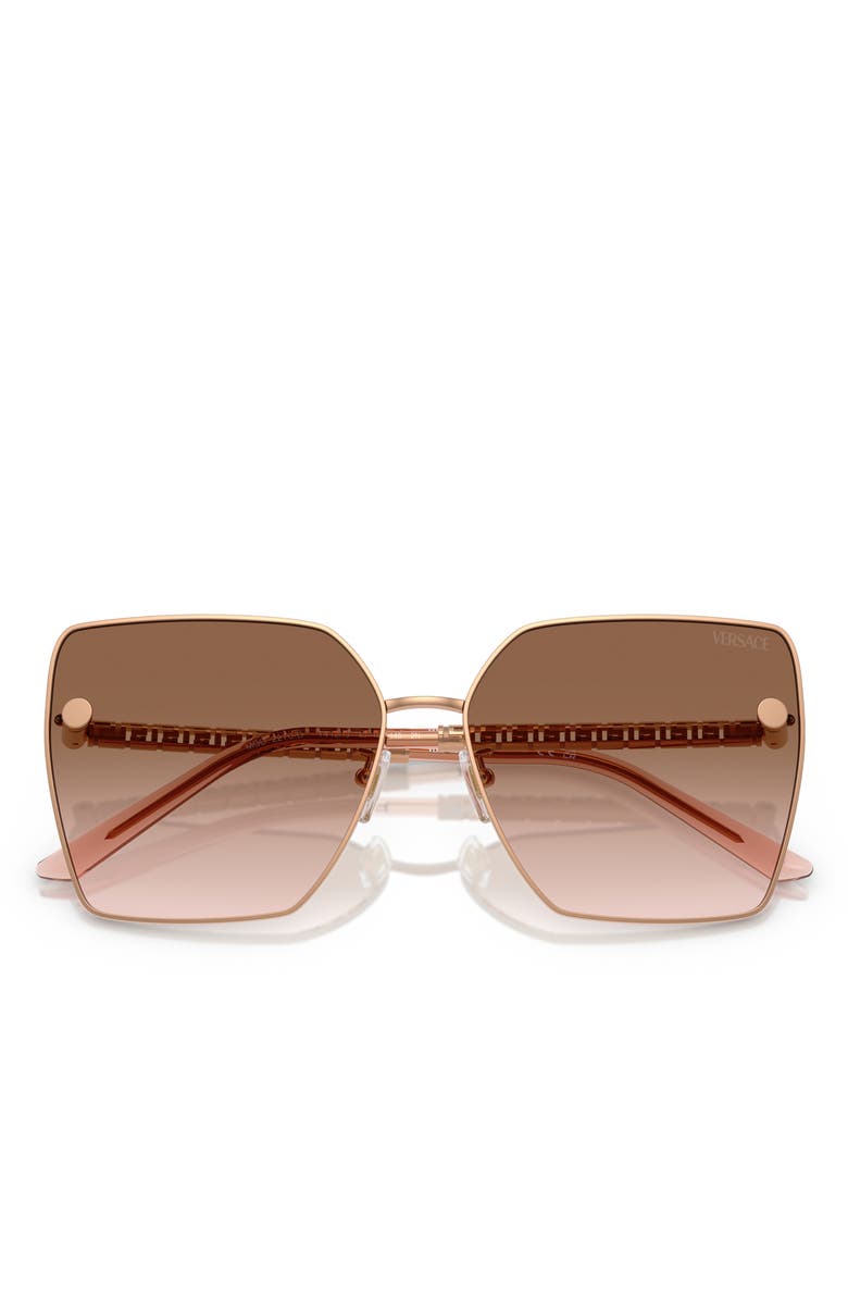 Versace 63mm Oversize Gradient Square Sunglasses, Alternate, color, 