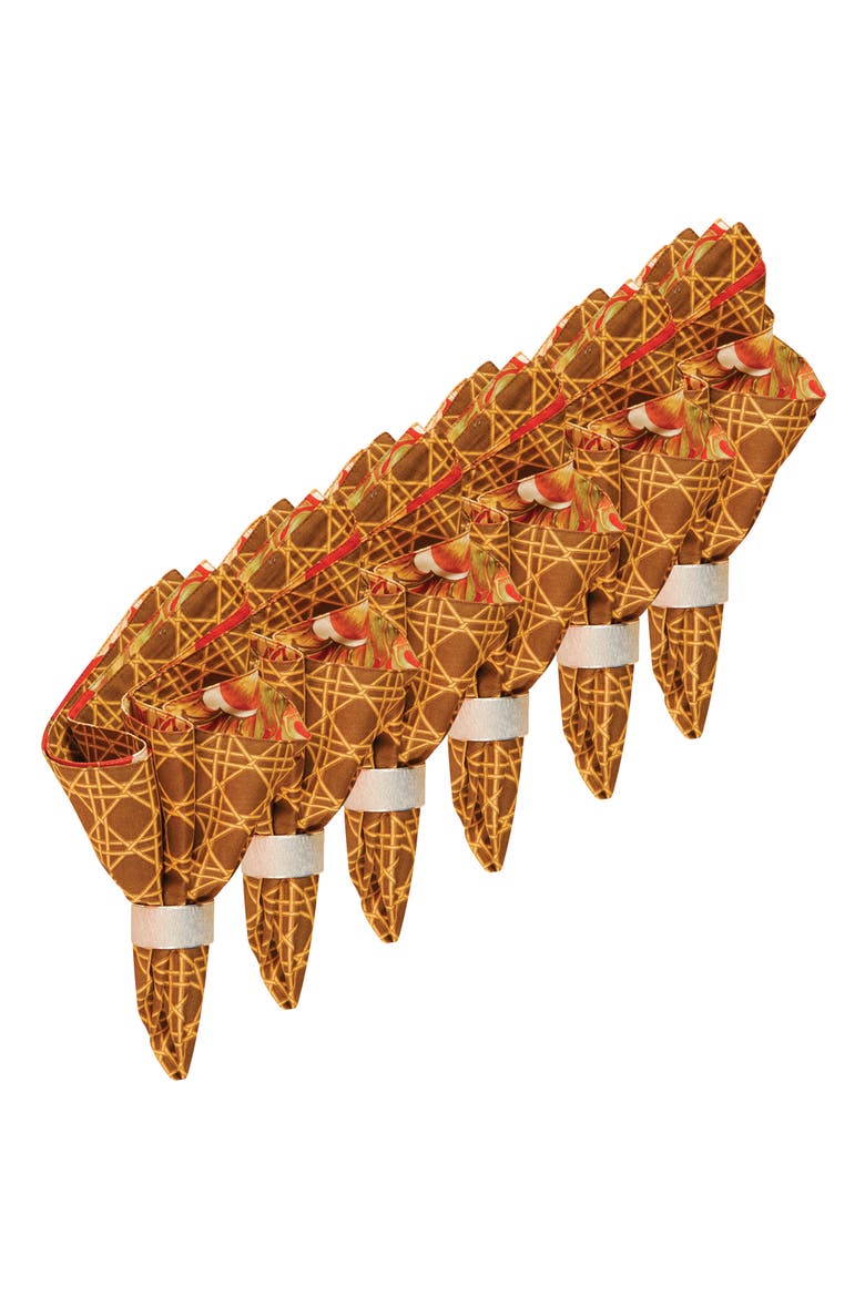 Kona Bay Cotton Reversible Napkin, Set of 6, Alternate, color, brown