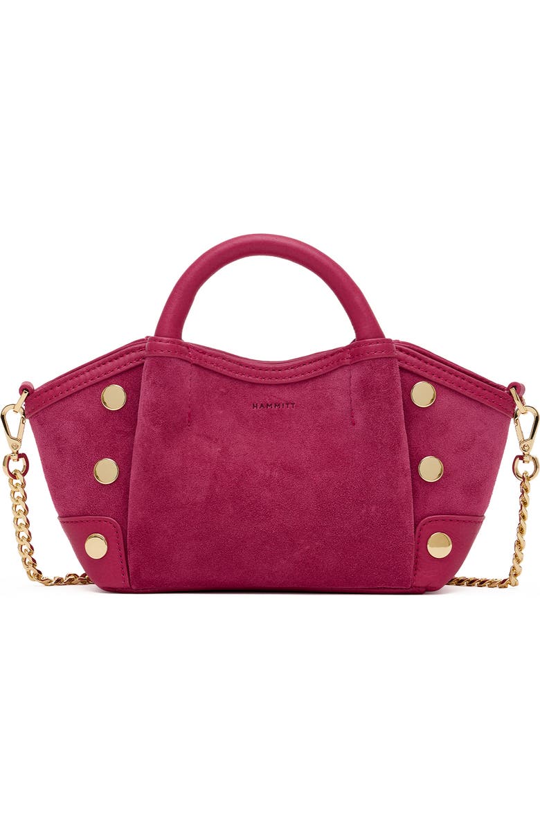 HAMMITT Mini Paul Suede Top Handle Bag, Main, color, Calypso Suede/ Gold