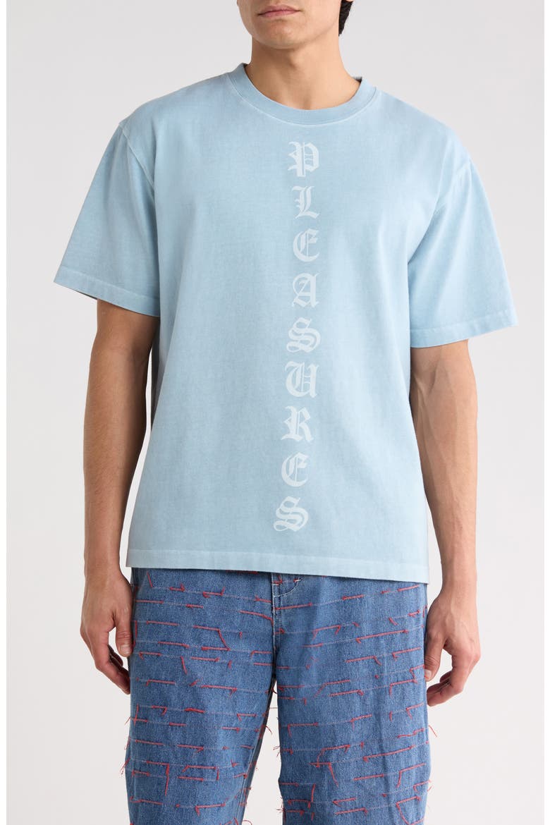 Knight Overdye Graphic Logo T-Shirt, Main, color, POWDER BLUE