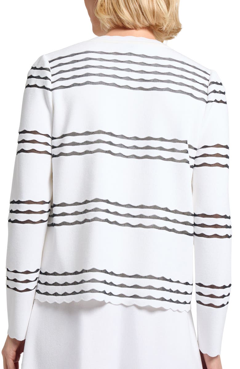 Misook Heritage Scalloped Trim Knit Jacket, Alternate, color,