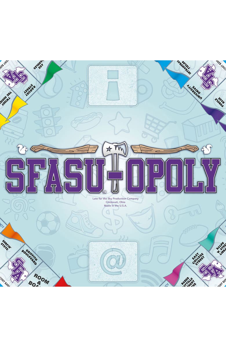 Late for the Sky Sfasuopoly Monopoly Board Game, Alternate, color, Multicolored
