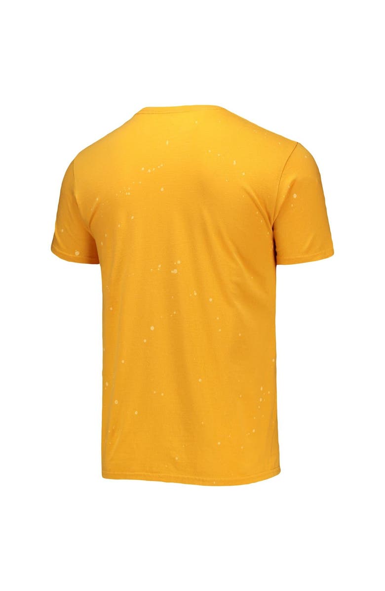 Retro Brand Men's Original Retro Brand Gold Southern University at New Orleans Knights Bleach Splatter T-Shirt, Alternate, color, 