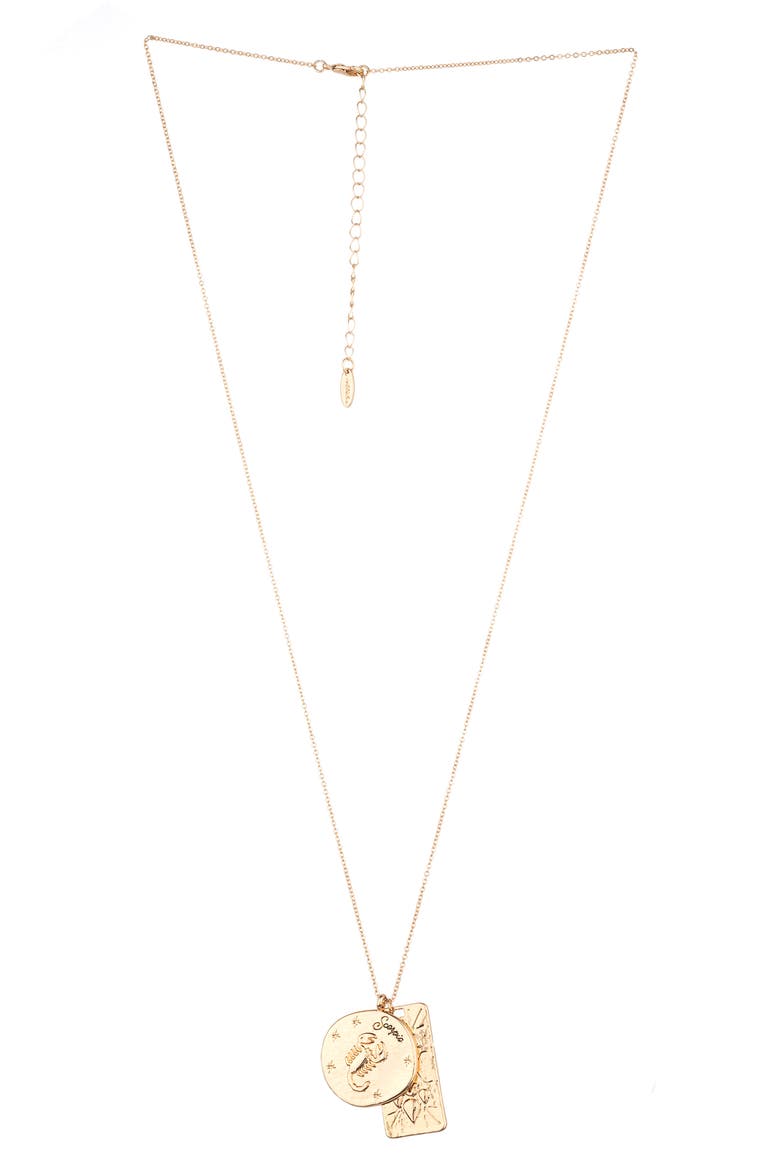 Long Zodiac Charm Necklace, Main, color, SCORPIO