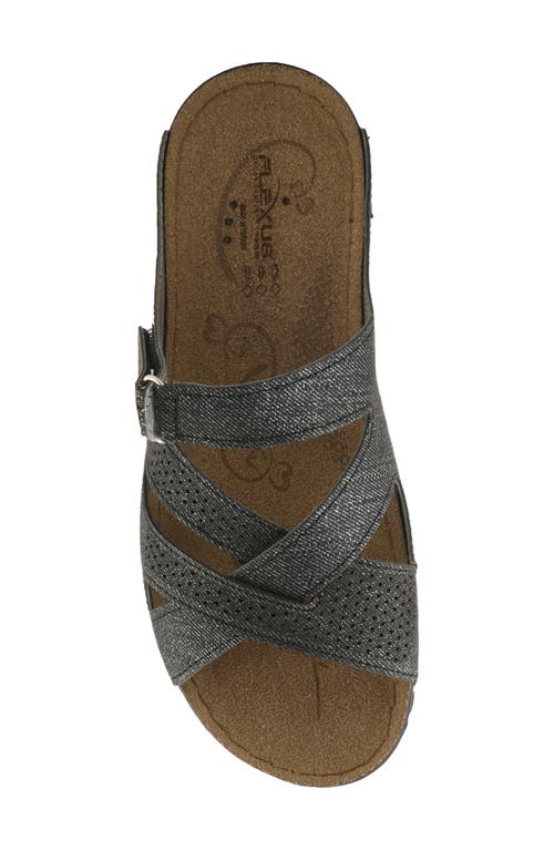 Flexus By Spring Step Karl Slide Sandal In Grey